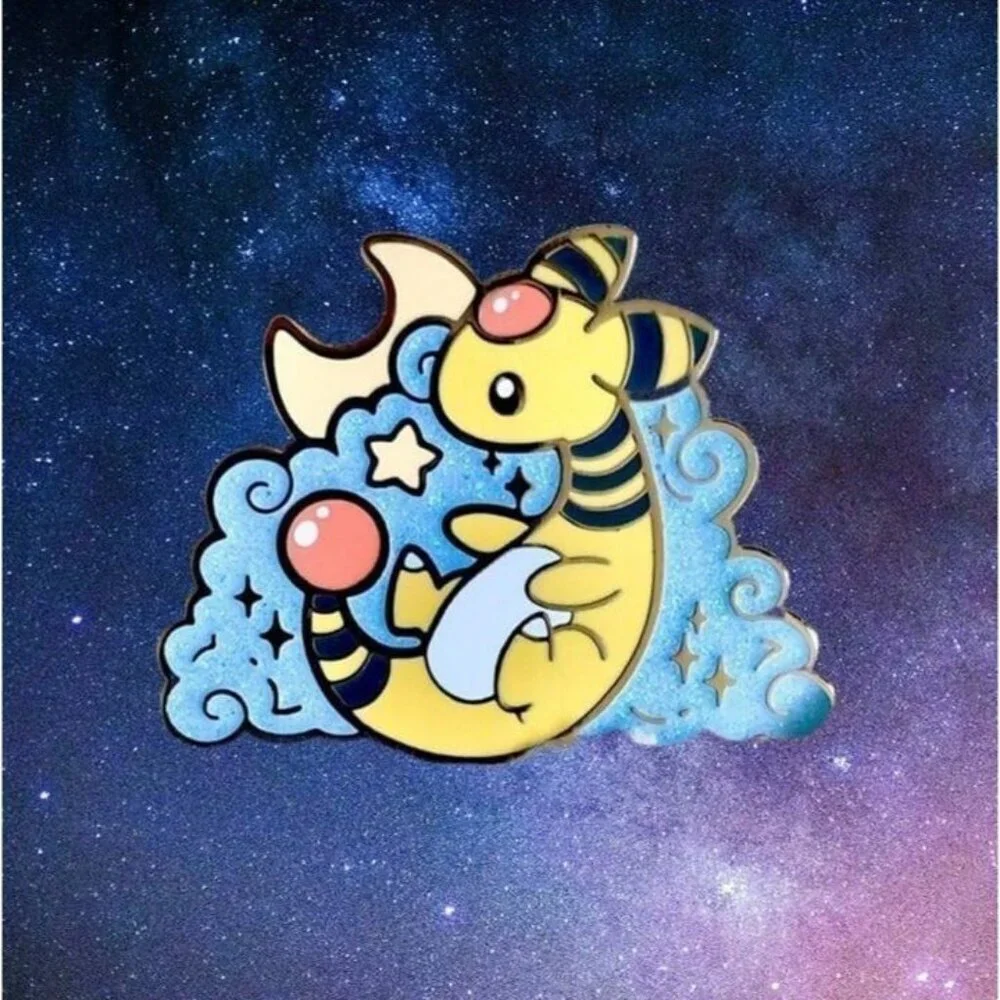 Limited Edition Glitter Enamel Ampharos Pokemon Pin - Picture 1 of 4
